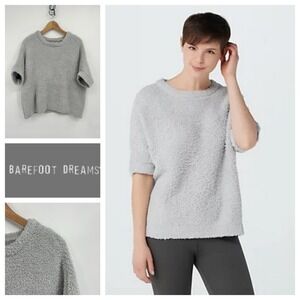 Barefoot Dreams‎ CozyChic Short Sleeve Pullover Top Women's XS Gray